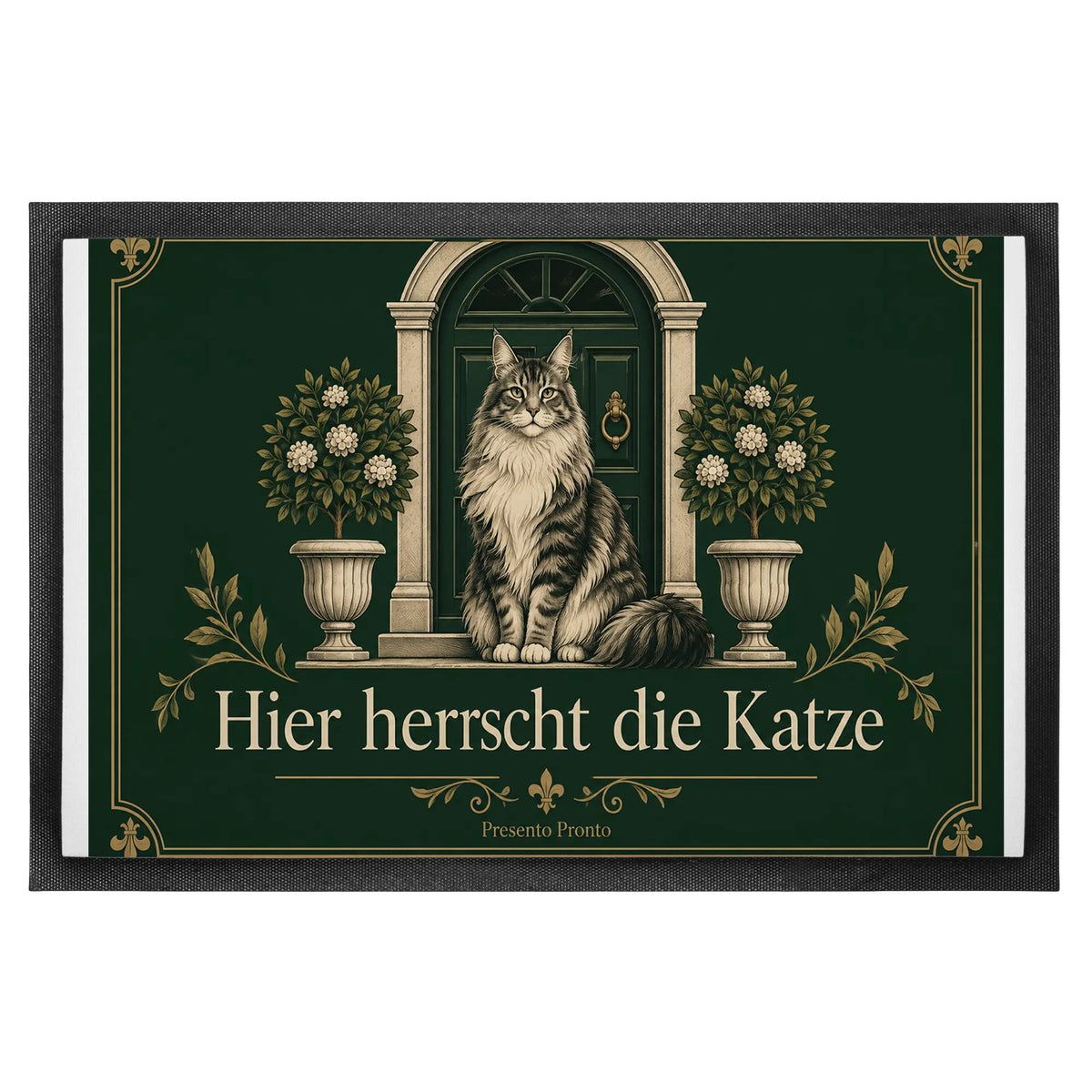 Elegante Fußmatte mit Langhaarkatze für Katzenliebhaber|p:2014326|h:805406058eea377112630e0dabb7aa72