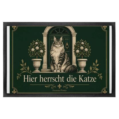 Elegante Fußmatte mit Langhaarkatze für Katzenliebhaber|p:2014326|h:805406058eea377112630e0dabb7aa72