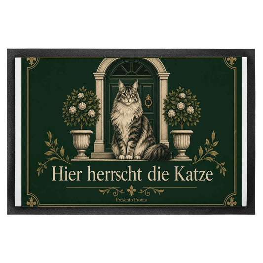 Elegante Fußmatte mit Langhaarkatze für Katzenliebhaber|p:2014326|h:805406058eea377112630e0dabb7aa72