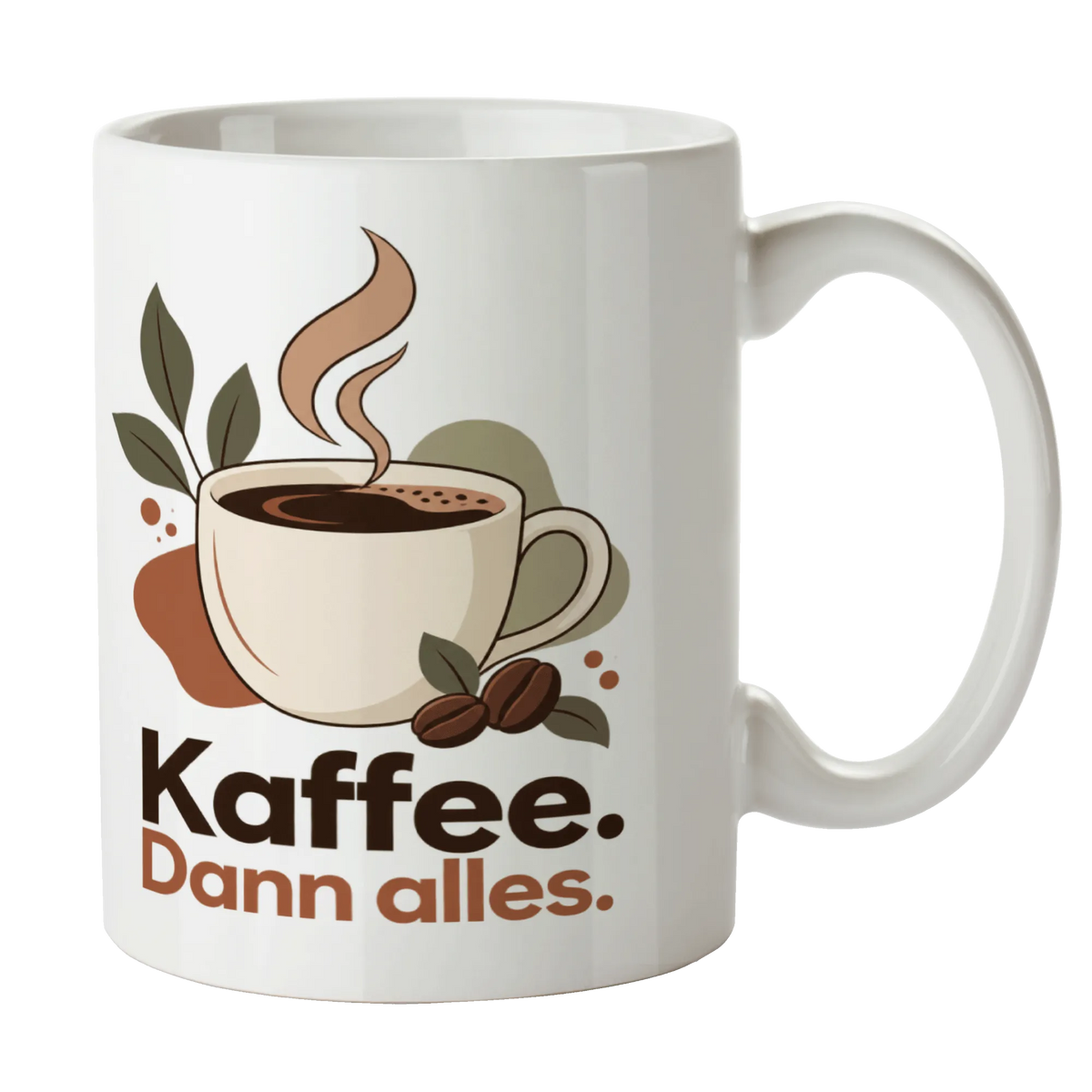 Coole moderne Kaffeetasse für Kaffeeliebhaber mit Kaffeebohne|p:2014342|h:cd72aa629ecf98f1049408e027ff65b7