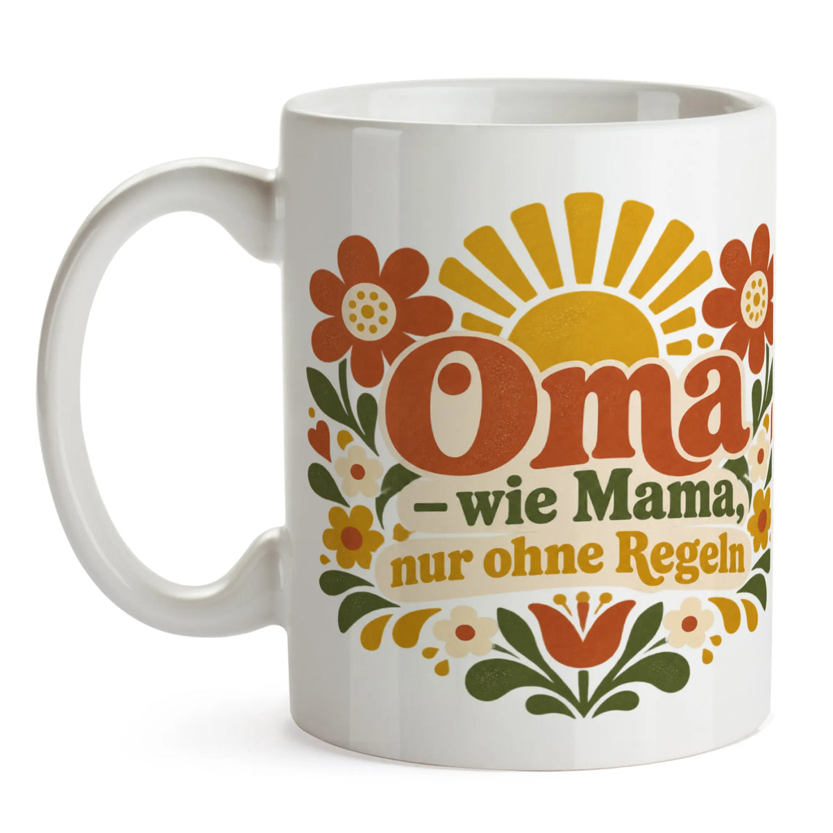 Lustige Tasse für Oma mit Blumen und Sonne|p:2014345|h:98747d7a2c93b5953d37aac98aec12e4