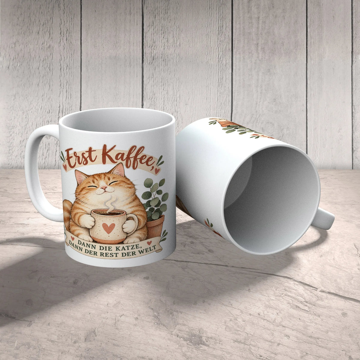 Lustige Tasse mit Katze für kaffeeliebende Katzenfreunde|p:2014347|h:b38d846a25c2cd609496e19a135756ab