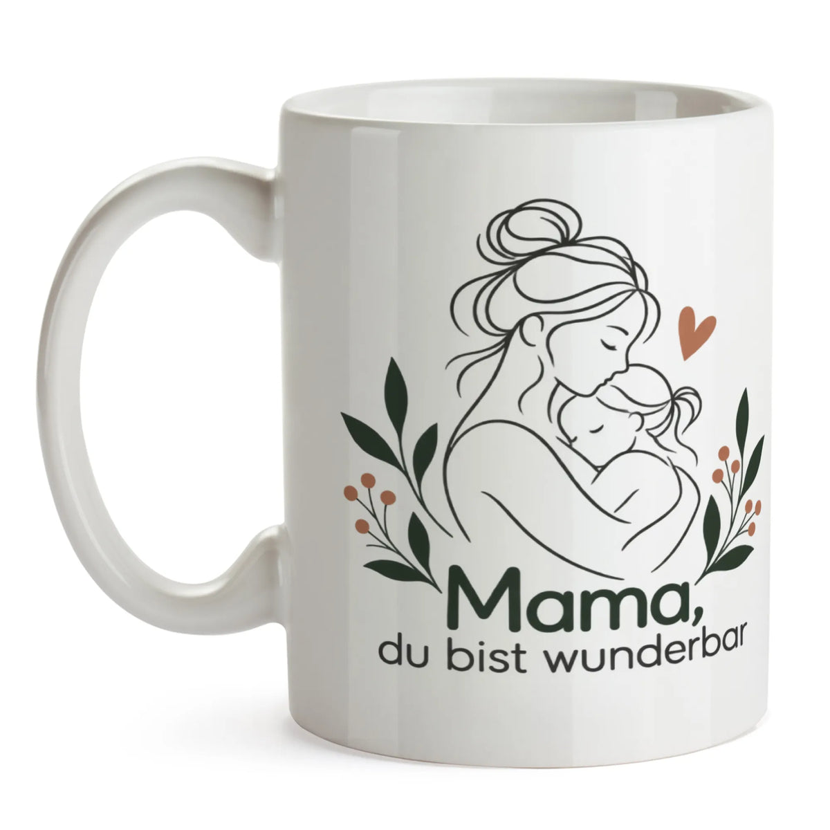 Liebevolle Tasse für Mama mit Umarmung und Herz|p:2014348|h:2465a26726b07e959b94b48adc6a730d