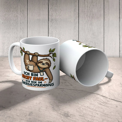 Lustige Tasse für Faule mit Faultier im Energiesparmodus|p:2014353|h:20fbe5a32e7484ffa30691922c927988