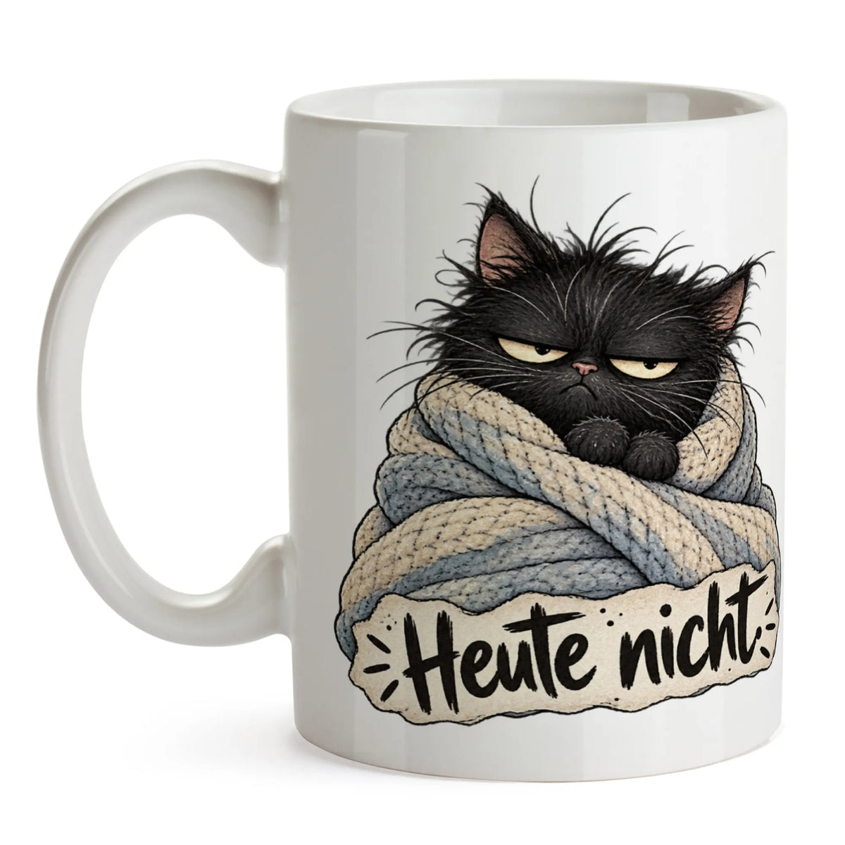 Lustige Tasse für Katzenfreunde mit schwarzer Katze|p:2014355|h:08c4dd05b07dff432e91b41daa9446bb