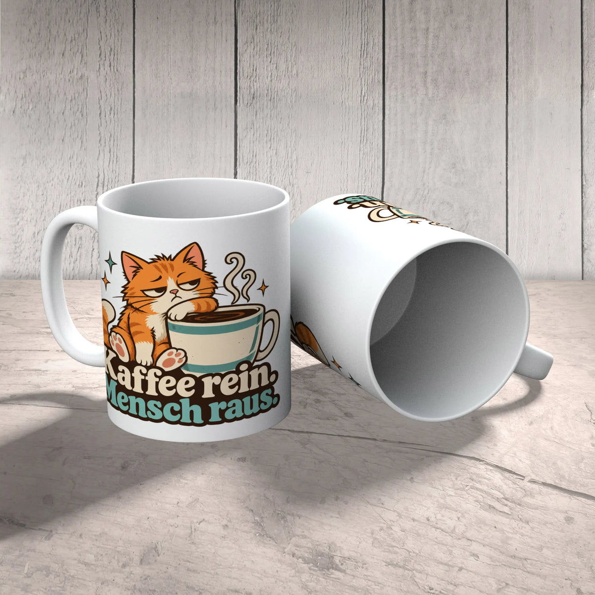 Lustige Tasse mit müder Katze für Morgenmuffel|p:2014357|h:e13c0f966b0019dcfc4b126e9dee3f24