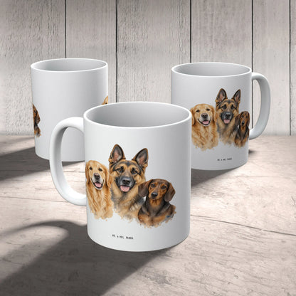 Süße Tasse für Hundefans mit Golden Retriever Schäferhund und Dackel|p:2014361|h:2b2a883e6cab3138716d66417b3db24d