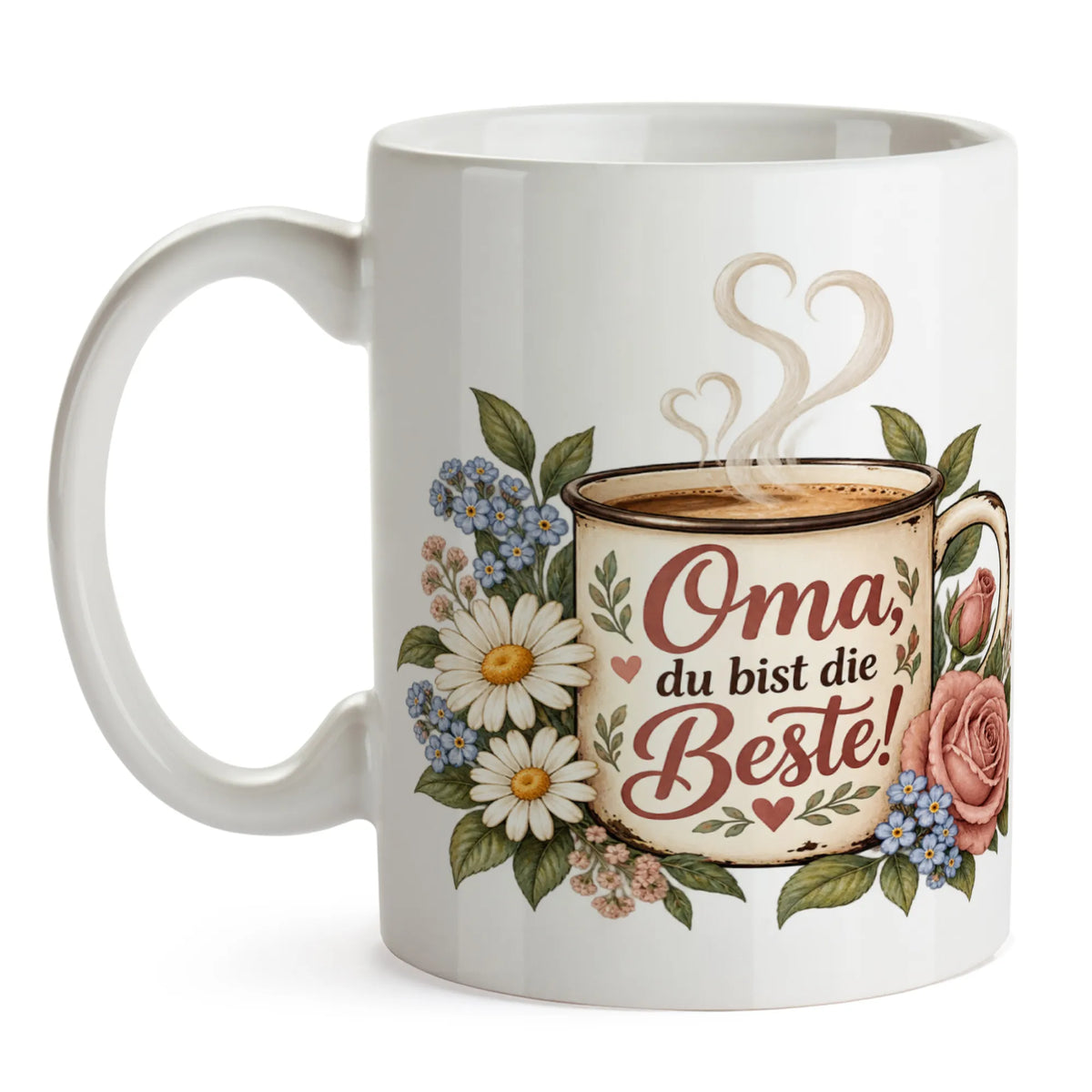 Herzliche Kaffeetasse für Oma mit Gartenblumen|p:2014362|h:0770cf193bb83367bbb8495f232e0cba