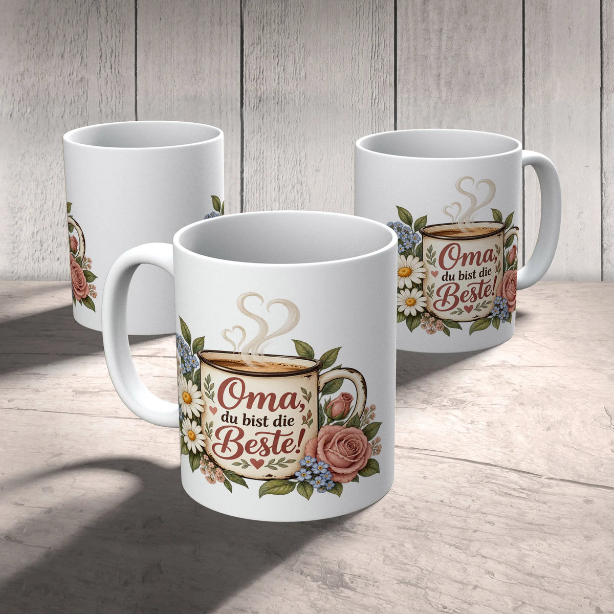 Herzliche Kaffeetasse für Oma mit Gartenblumen|p:2014362|h:1811208eeb3acf70adb43379a04bdb45