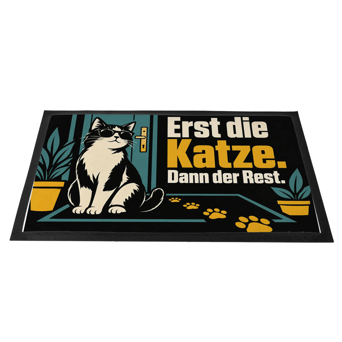 Lustige Fußmatte mit Katze für Katzenliebhaber|p:2014367|h:e6538437160766d355d075a95dbc37e9