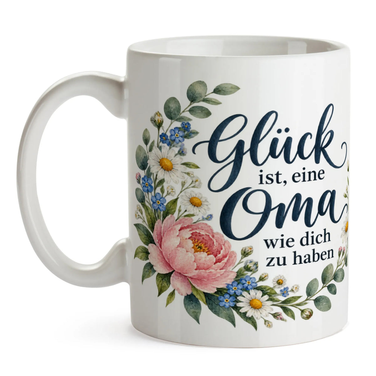 Liebevolle Kaffeetasse für Oma mit Blumengirlande|p:2014369|h:eb4424dcfa3f5dded67f639a5cf21462