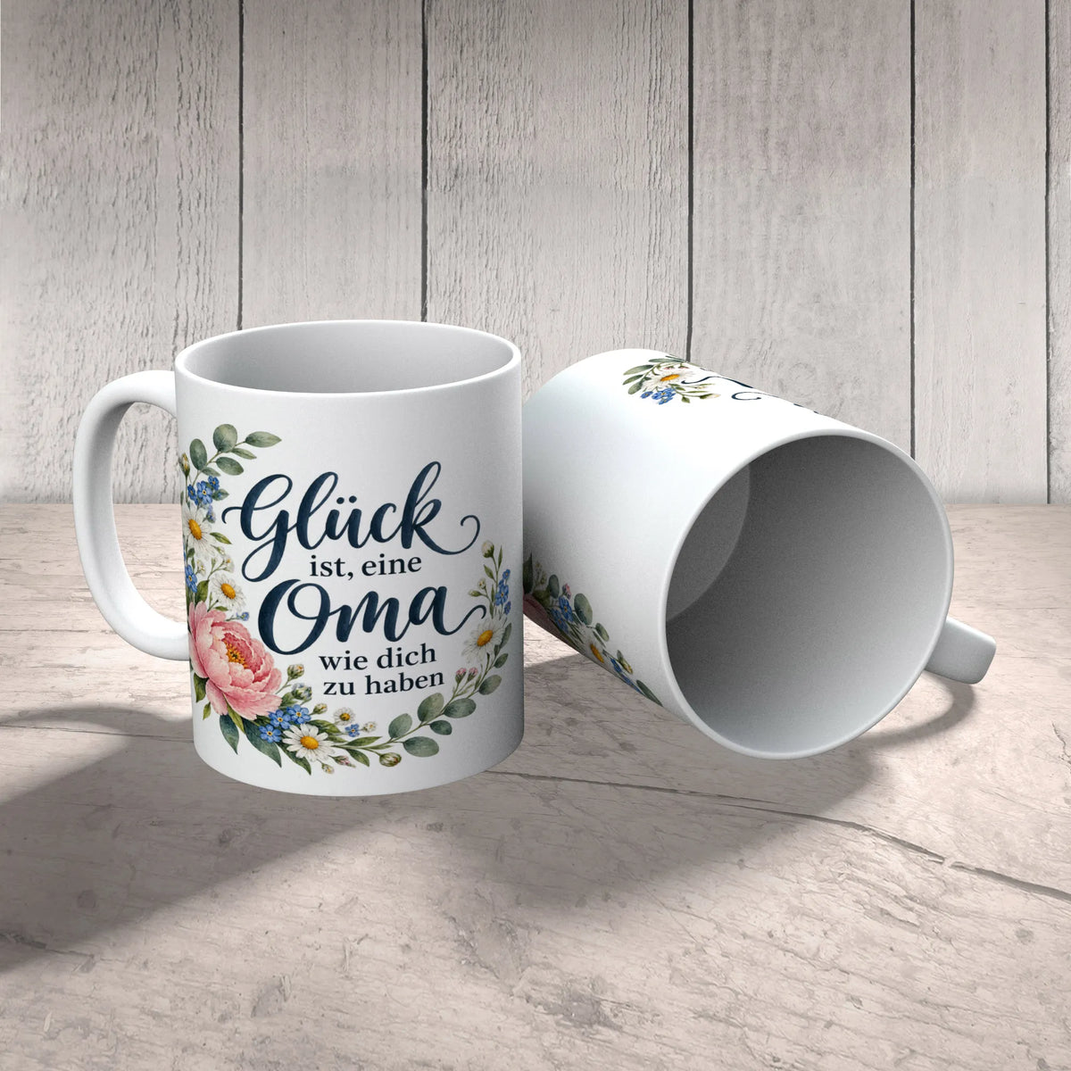 Liebevolle Kaffeetasse für Oma mit Blumengirlande|p:2014369|h:97a4aba31e2d23a79e1cc4cdeba2aaf7