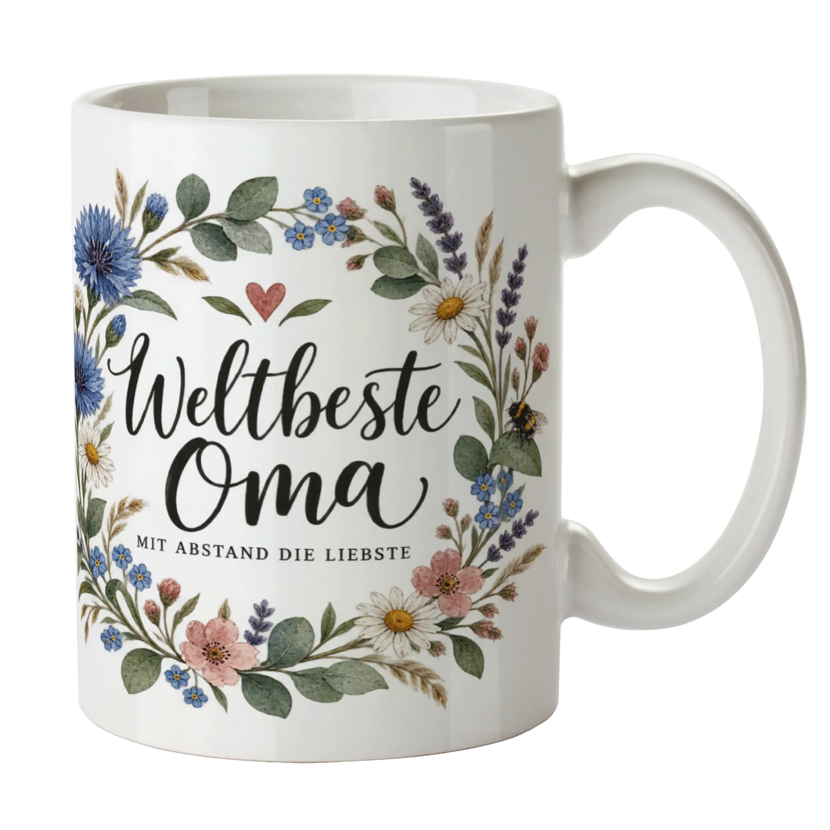 Liebevolle Tasse für Oma mit Blumenkranz und Herz|p:2014371|h:c45e5878a5aabfa052385da796809824