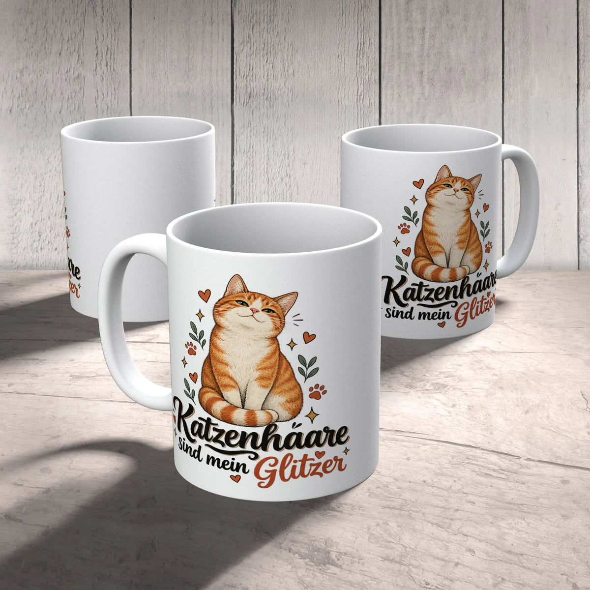 Lustige Katzentasse für Katzenliebhaber mit orange-weißer Katze|p:2014373|h:9de122d3b9fd1071777ac0dd3f785254
