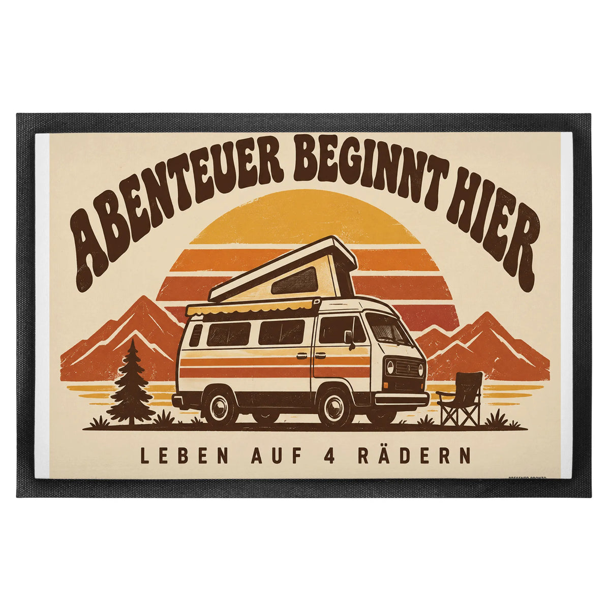 Einladende Fußmatte für Wohnmobil mit Vintage-Camper|p:2014381|h:57910e582e2aa4acdbfa842621bddcbf