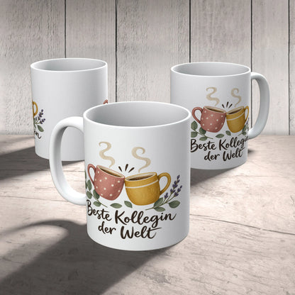 Liebevolle Tasse für Kollegin mit zwei Kaffeetassen|p:2014389|h:3358c36cb9971f0c4b58b7e29b54352a