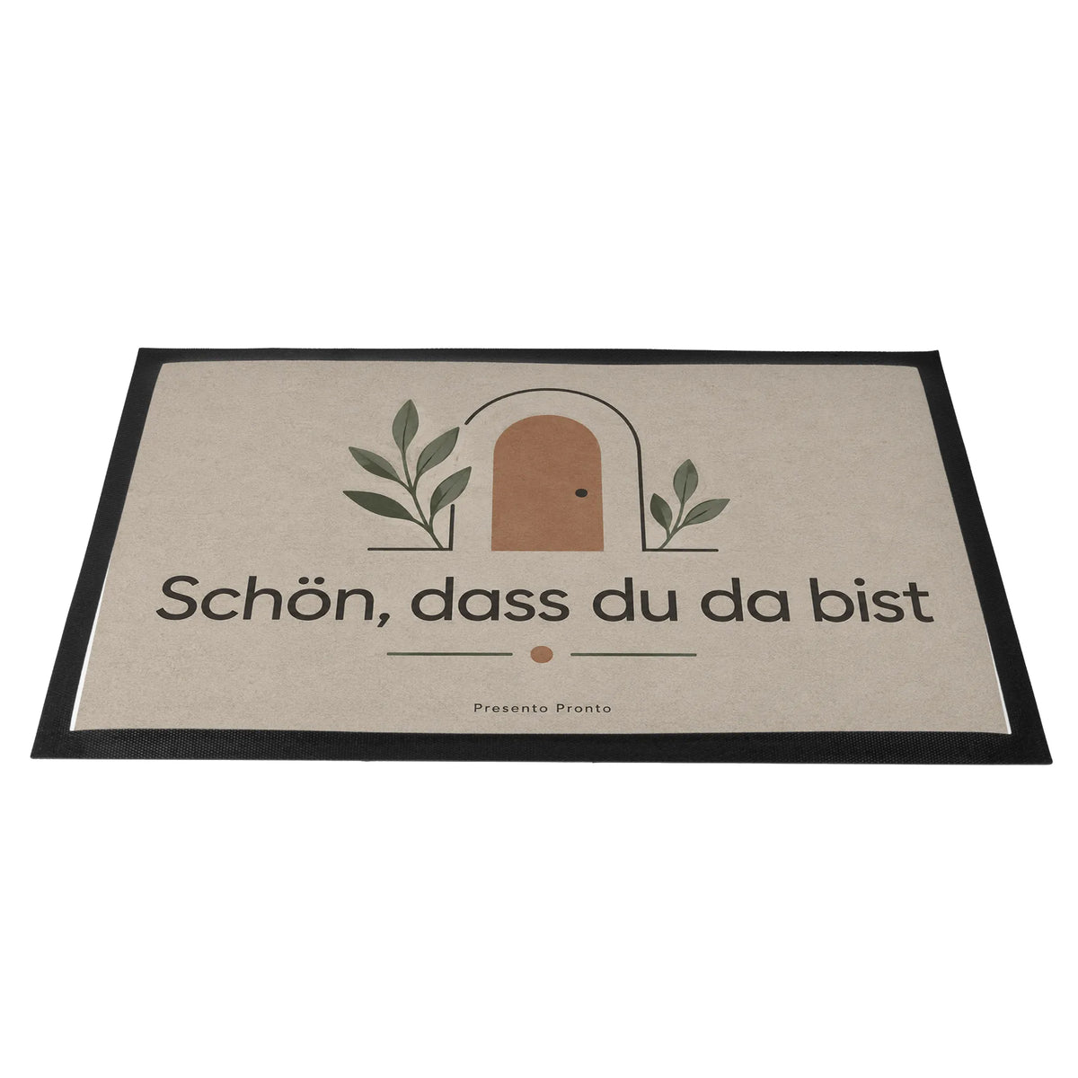 Herzliche Fußmatte innen zur Begrüßung mit Bogentür|p:2014410|h:9d73090c8ea006ddf100a2097b08e8b5