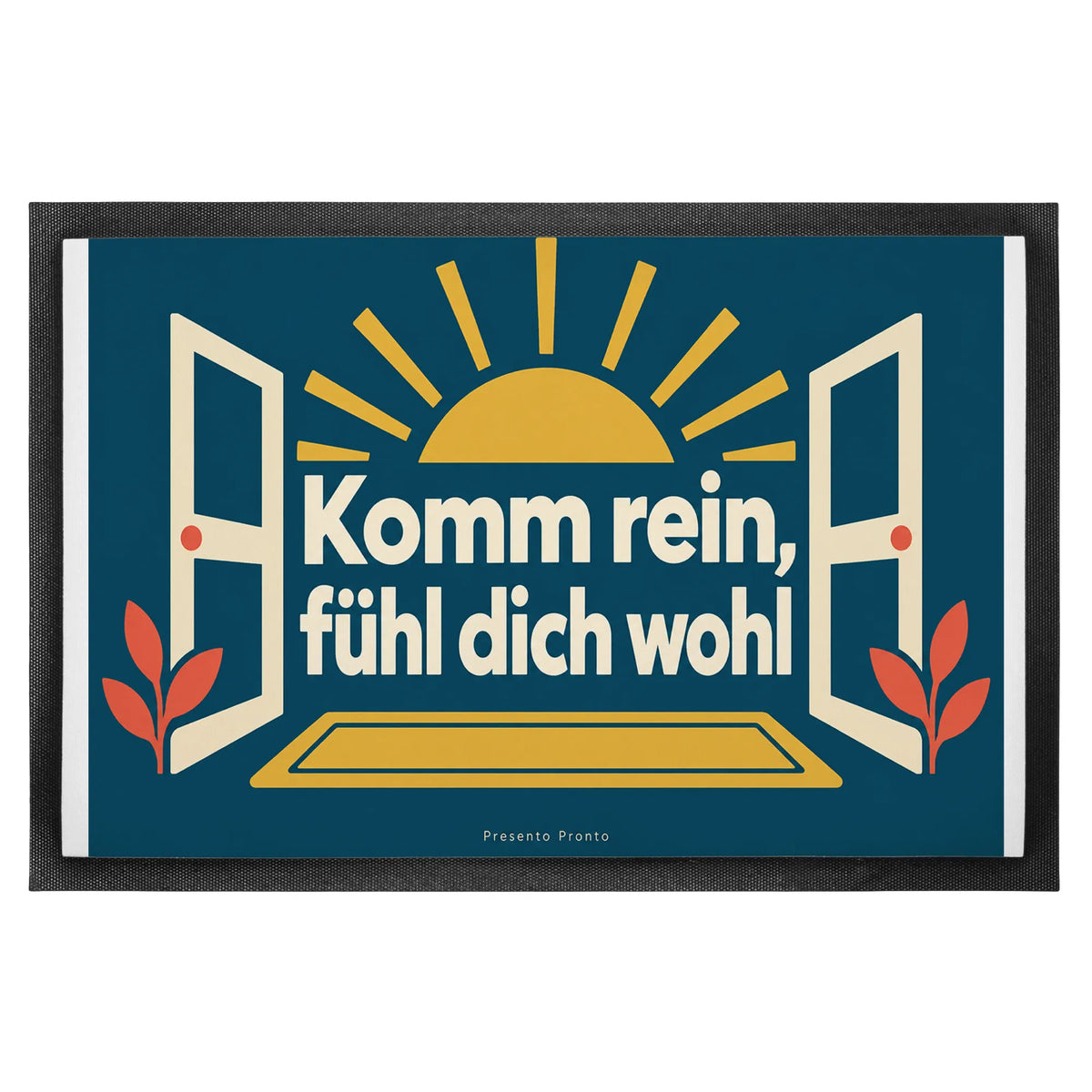 Einladende Fußmatte für innen mit Sonnenstrahlen|p:2014417|h:316d836a5954b88edcf147cf1b02bbaa