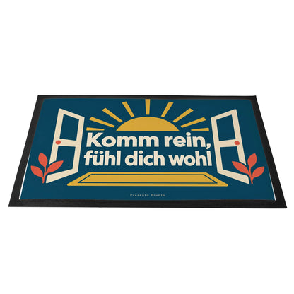 Einladende Fußmatte für innen mit Sonnenstrahlen|p:2014417|h:7ae70b22d123e6684c33bdb819e647f7