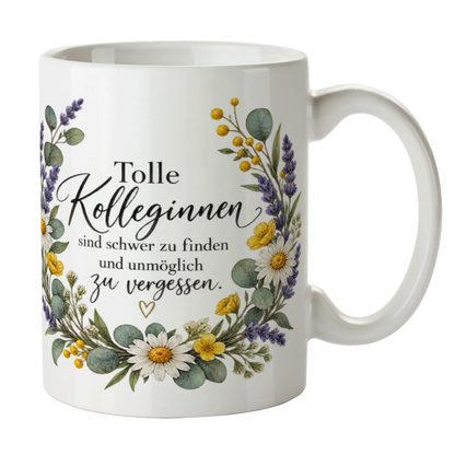 Elegante Tasse für Kollegin mit Blumenkranz|p:2014455|h:88b6b43b45cdbe368aa2789e0eb3bfc7