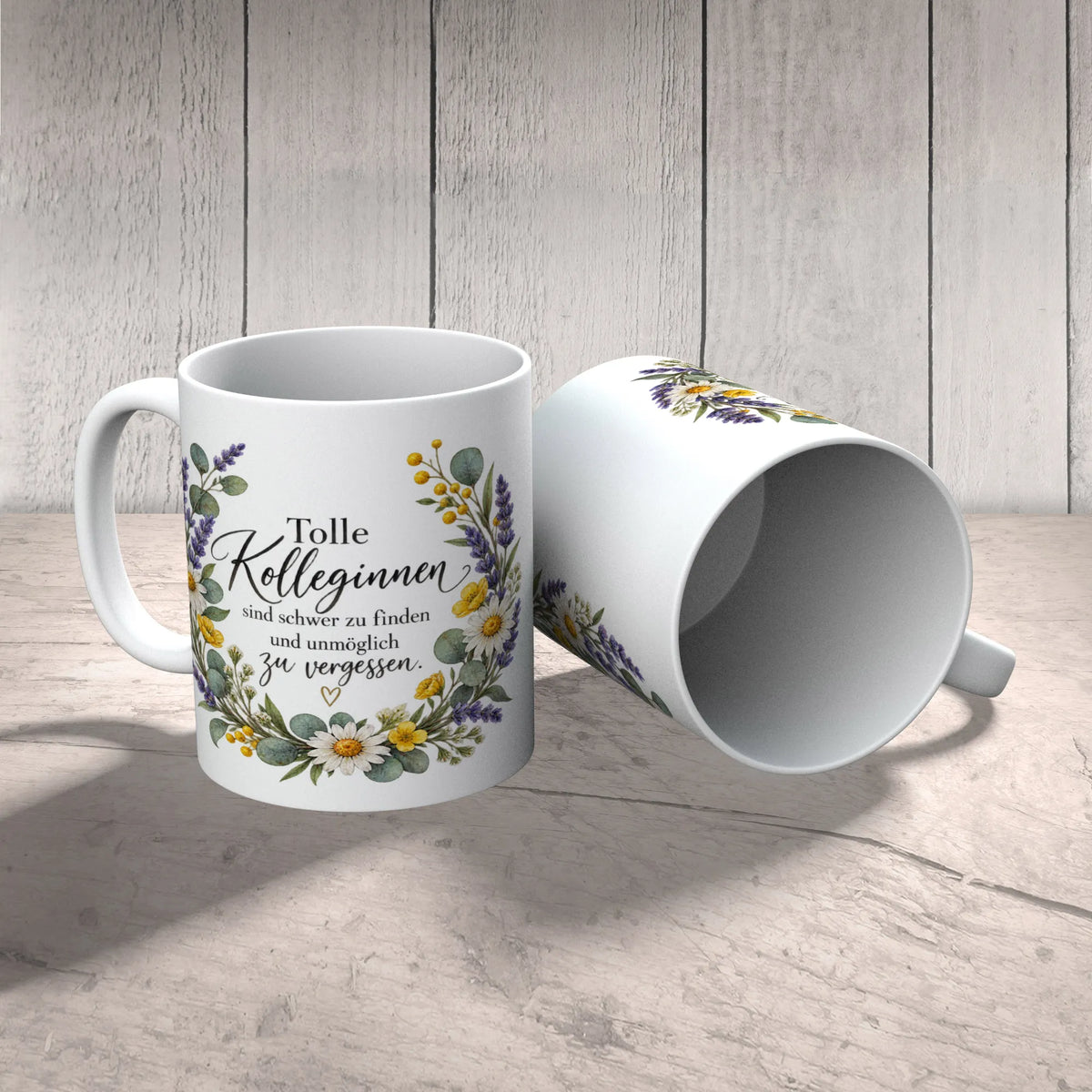 Elegante Tasse für Kollegin mit Blumenkranz|p:2014455|h:33da7f0d751b28397a2554689bd1b1c2