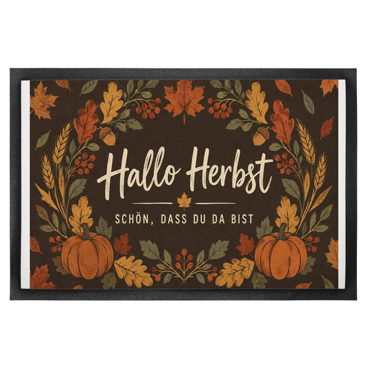 Einladende Fußmatte für den Herbst mit Herbstkranz|p:2014470|h:3ec8dd4aaf44f9155345fa1de78da06f