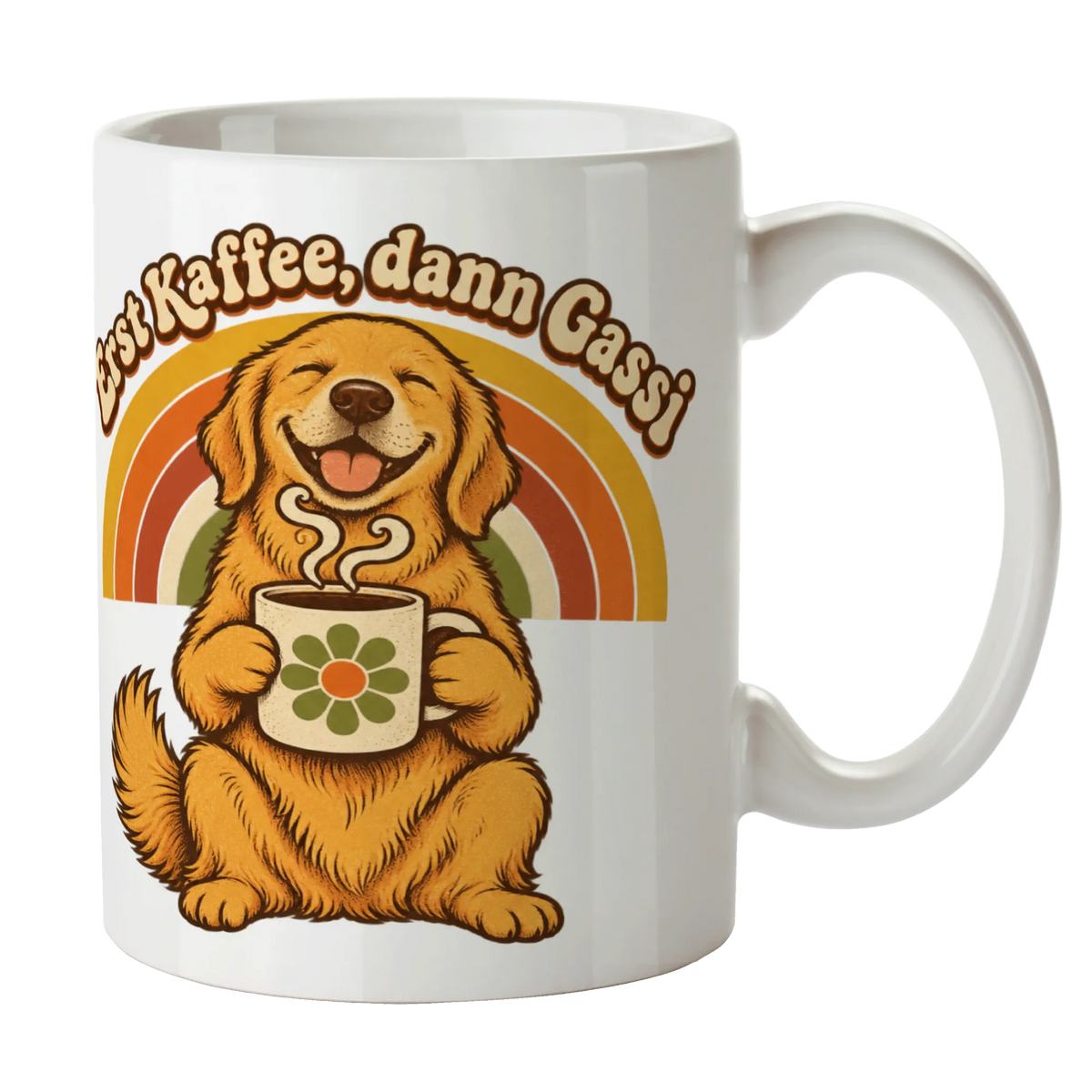 Lustige Kaffeetasse für Hundebesitzer mit Golden Retriever|p:2014472|h:e87ea5a4295091ea26301e2fcd5f0863