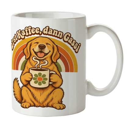Lustige Kaffeetasse für Hundebesitzer mit Golden Retriever|p:2014472|h:e87ea5a4295091ea26301e2fcd5f0863