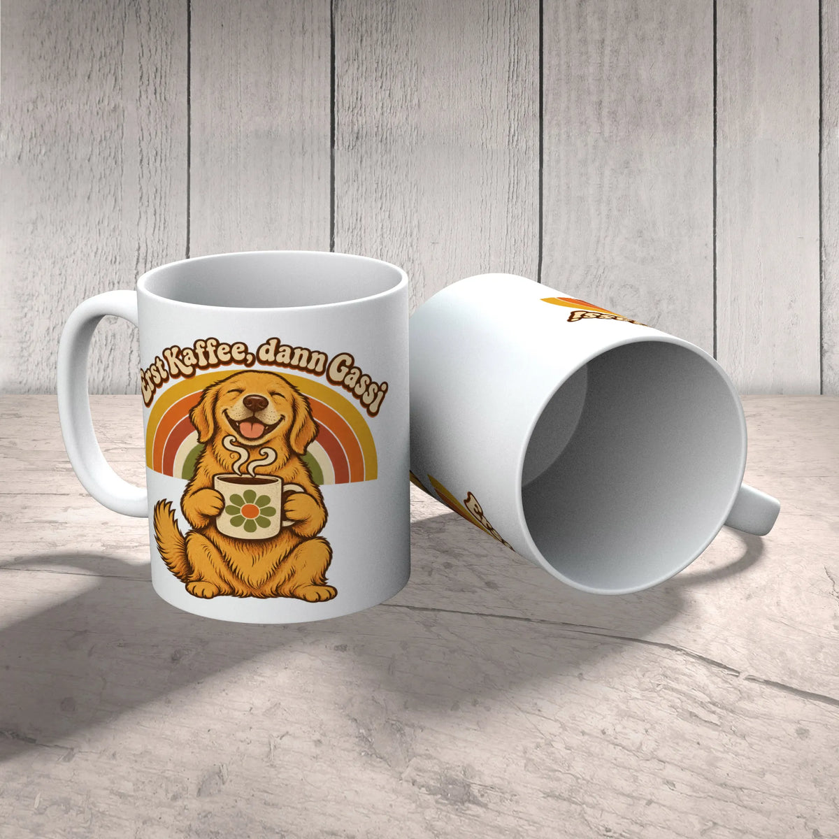 Lustige Kaffeetasse für Hundebesitzer mit Golden Retriever|p:2014472|h:d36b186c2f22abbd23a05718a55c1fa3