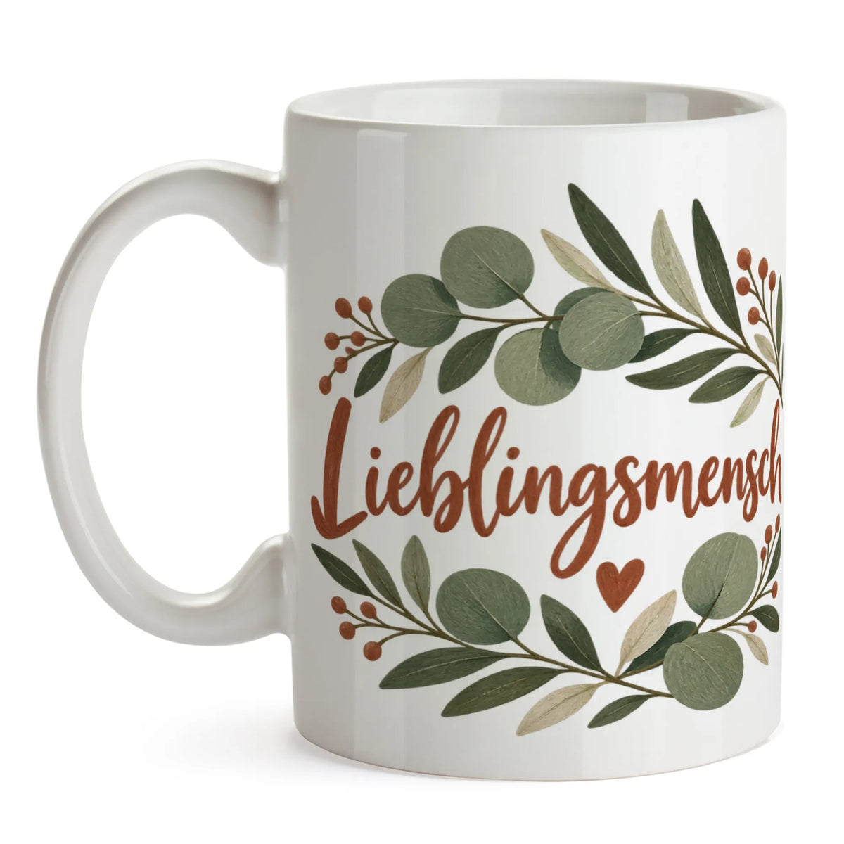 Elegante Tasse für den Lieblingsmenschen mit Eukalyptuszweig|p:2014479|h:bb28a4817e2f344c1d8b47943f14c4ab