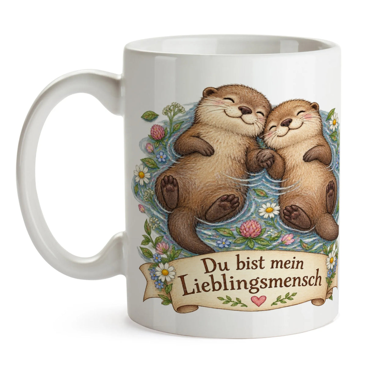 Süße Tasse für den Lieblingsmenschen mit kuschelnden Ottern|p:2014481|h:1c12c88d9686a6efcabea80b6fa0473d