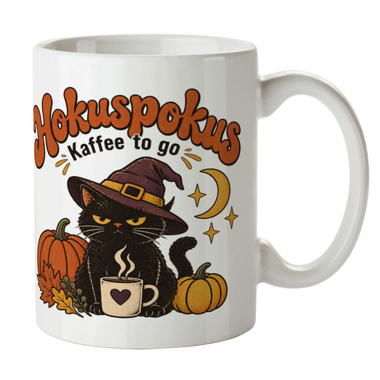 Lustige Halloween Tasse mit Hexenkatze|p:2014483|h:5c9974de3771837eec042fd054b8f275