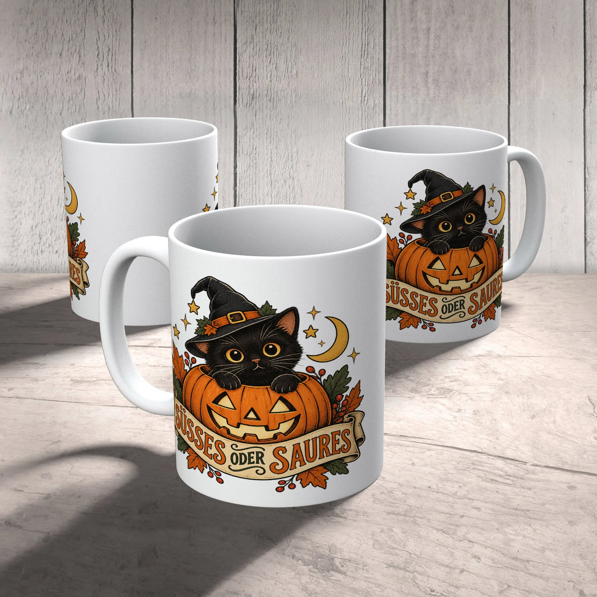 Lustige Halloween Tasse mit schwarzer Katze im Kürbis|p:2014486|h:3b95515a50518ec0586bcc4e43ed75ea