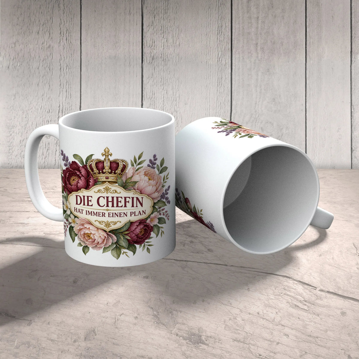 Lustige Tasse für die Chefin mit Blumen|p:2014490|h:f36baf533e40bc47eaf3539cce3aa06e