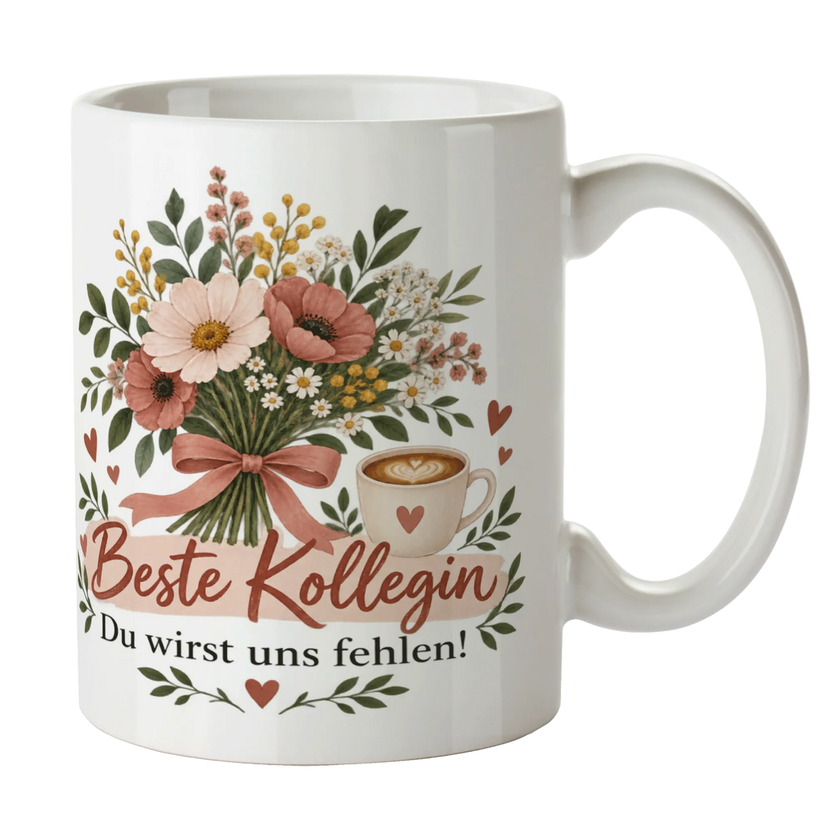 Herzliche Tasse zum Abschied für Kollegin mit Wildblumenstrauß|p:2014492|h:e92b9140f2946c8e76336fdb7a2b1516