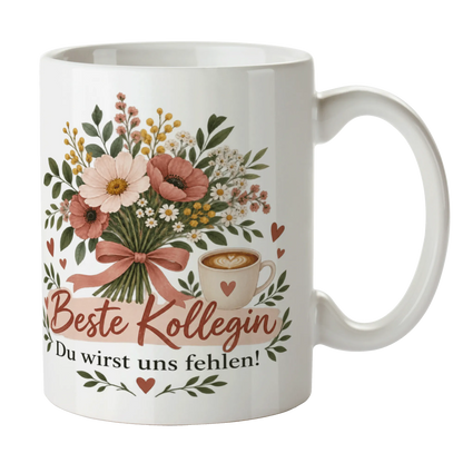 Herzliche Tasse zum Abschied für Kollegin mit Wildblumenstrauß|p:2014492|h:e92b9140f2946c8e76336fdb7a2b1516