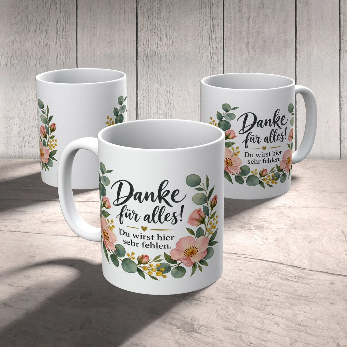 Herzliche Tasse zum Abschied für Kollegin mit Eukalyptus|p:2014495|h:dcb359272c1a81c8577804418be23321
