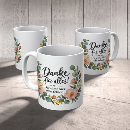 Herzliche Tasse zum Abschied für Kollegin mit Eukalyptus|p:2014495|h:dcb359272c1a81c8577804418be23321
