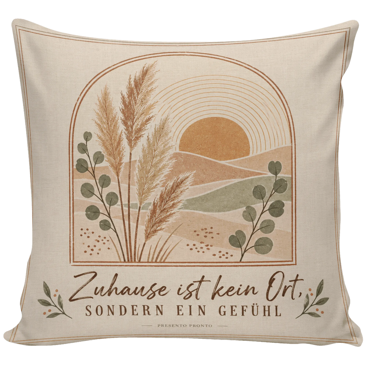 Gemütliches Boho Dekokissen fürs Zuhause mit Sonnenaufgang|p:2014498|h:b8c0beb41a02a3a9840c7a56a32e1663