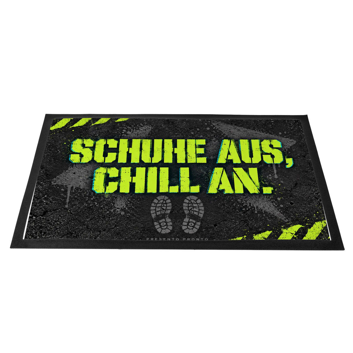 Coole Fußmatte für Teenager in Anthrazit mit Neonschriftzug|p:2014503|h:de0aaaed737c769d90c76ead9e07a377