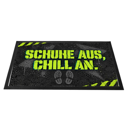 Coole Fußmatte für Teenager in Anthrazit mit Neonschriftzug|p:2014503|h:de0aaaed737c769d90c76ead9e07a377
