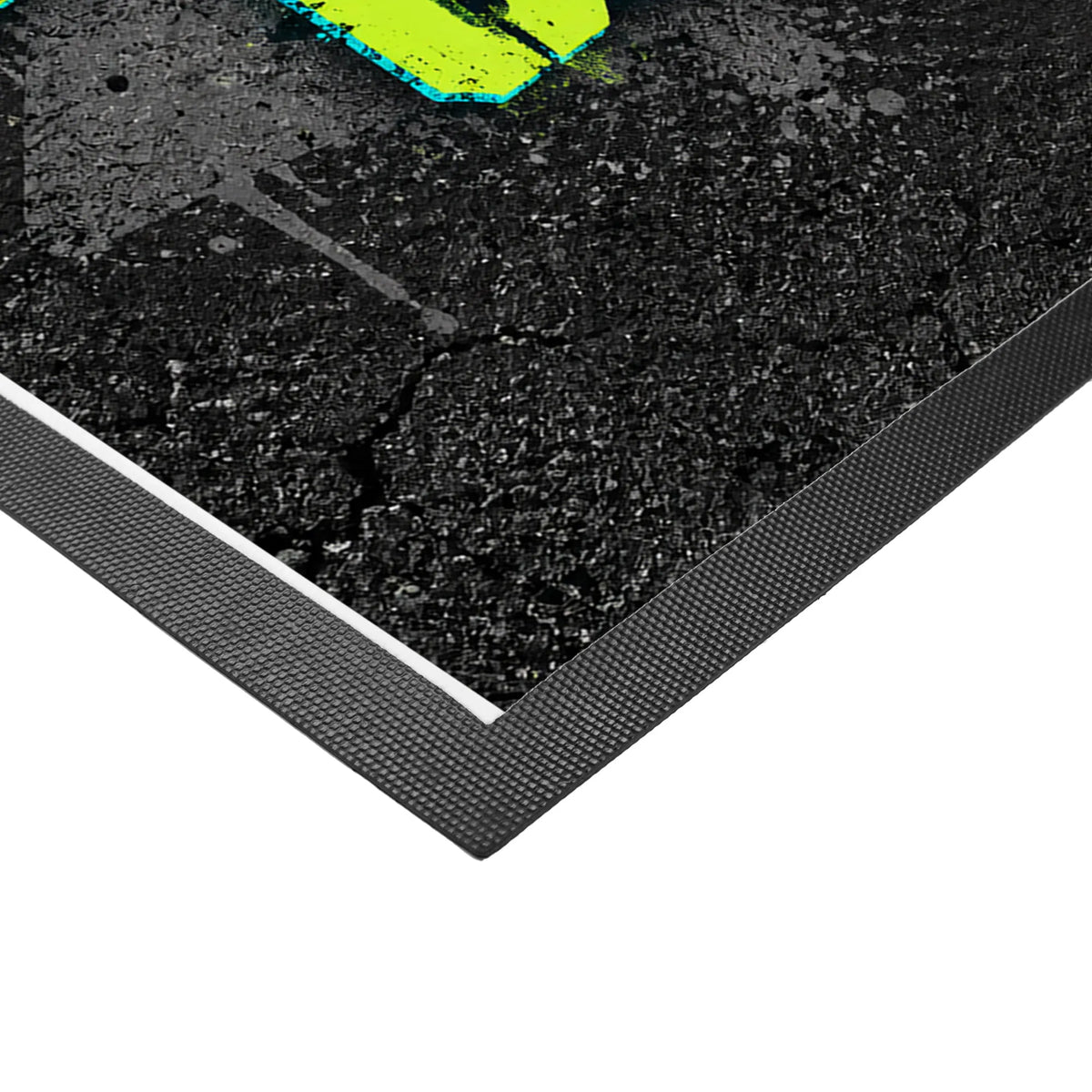 Coole Fußmatte für Teenager in Anthrazit mit Neonschriftzug|p:2014503|h:45307b16176d9ce107e0ec3ed3c7ad28