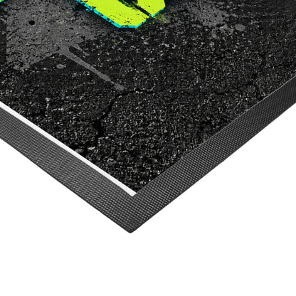 Coole Fußmatte für Teenager in Anthrazit mit Neonschriftzug|p:2014503|h:45307b16176d9ce107e0ec3ed3c7ad28