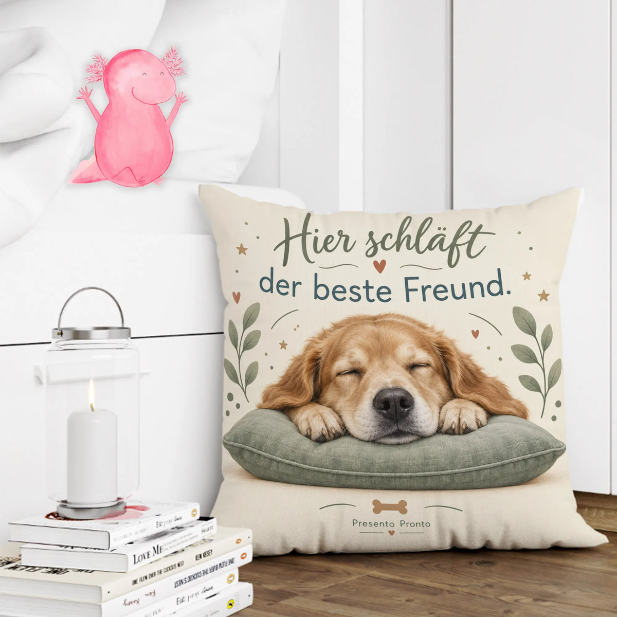 Gemütliches Kopfkissen für Hundeliebhaber mit schlafendem Hund|p:2014506|h:687e2d1ea7c615fe04ddbc4069fbe2cb
