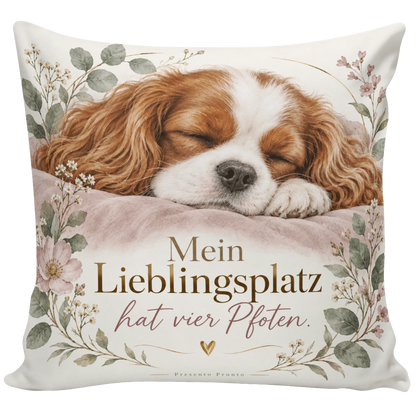 Gemütliches Kopfkissen für Hundeliebhaber mit schlafendem Cavalier|p:2014507|h:ae0d990aa3108b623903bb07d8cd003a