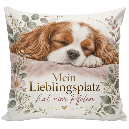 Gemütliches Kopfkissen für Hundeliebhaber mit schlafendem Cavalier|p:2014507|h:ae0d990aa3108b623903bb07d8cd003a