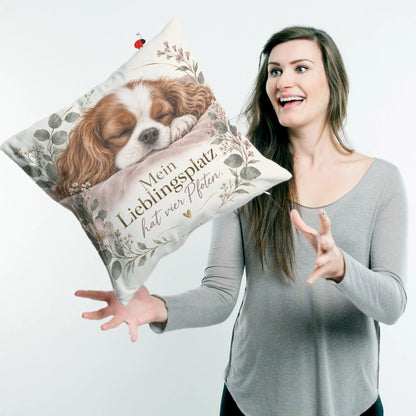 Gemütliches Kopfkissen für Hundeliebhaber mit schlafendem Cavalier|p:2014507|h:ef64f3de2c39f53d968f71790e2ab64e