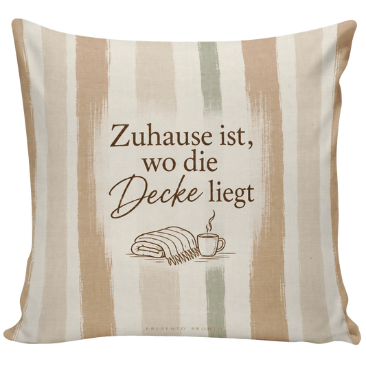 Gemütliches gestreiftes Dekokissen für Zuhause mit Kaffeetasse|p:2014514|h:67fe78226f7ffcb9e7532ef86567f4ee