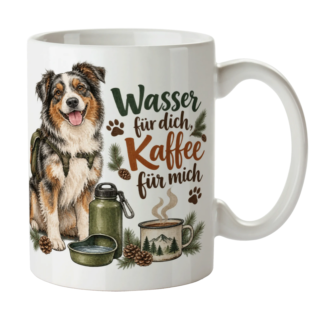 Lustiger Trinkbecher für Hunde unterwegs mit Australian Shepherd|p:2014526|h:69da65ec8bef68db472195c3025f99d5