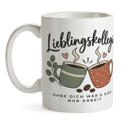 Herzliche Tasse für die Lieblingskollegin mit anstoßenden Tassen|p:2014527|h:ad91f9edcd3a660f3eb9749839cf9dca